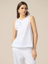 Top de jersey con aplicaciones florales image number 0