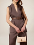 Gilet fluido misto lyocell con cintura image number 3