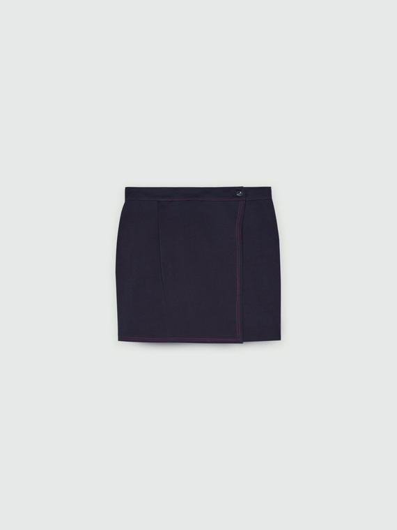 Mini wrap trouser skirt
