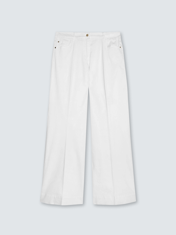 Wide Leg Hose aus Baumwolle