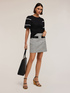 Jupe courte en tweed teint en fil image number 0
