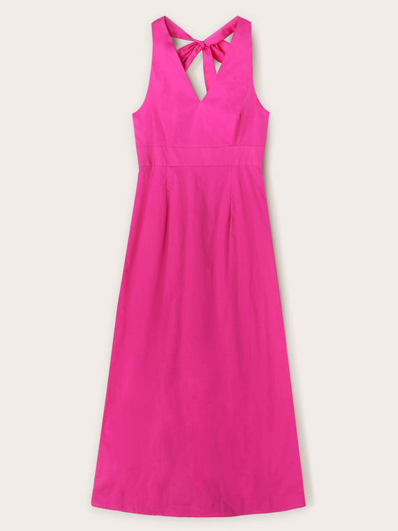 Vestito lungo in popeline