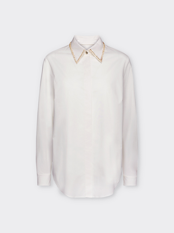 Chemise large avec col brodé