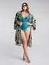 Kaftan mit tropischem Print image number 0