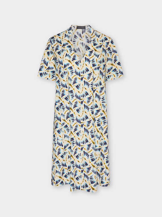 Printed poplin dress
