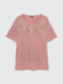 T-shirt with leaf print image number 4