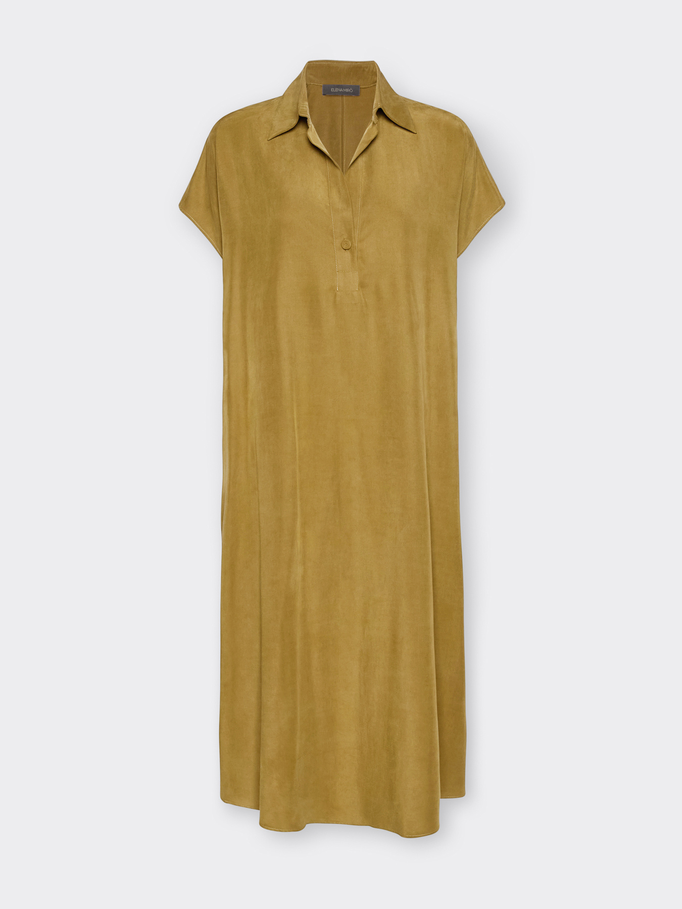 Long dress in lyocell and linen image number 4