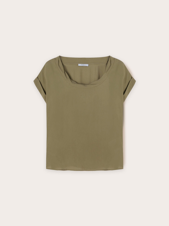 Blouse à bord roulé
