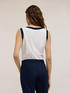 Top avec bords en tricot image number 1