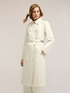 Double-breasted trench coat with military details image number 0