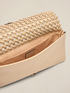Woven clutch with metallic detail image number 4