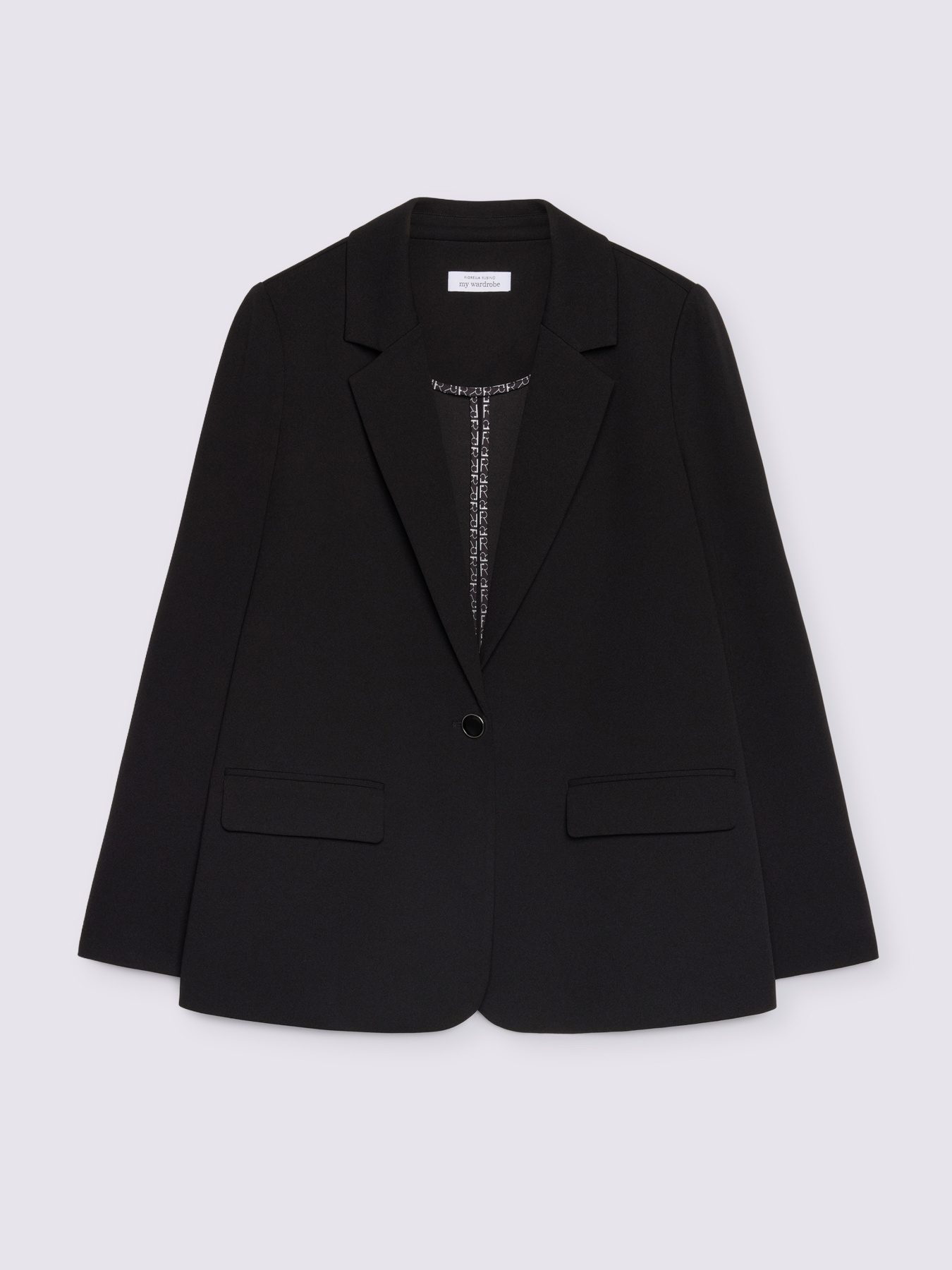 Blazer relaxed in tessuto stretch image number 1