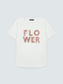 T-shirt in cotone con scritta Flower image number 5