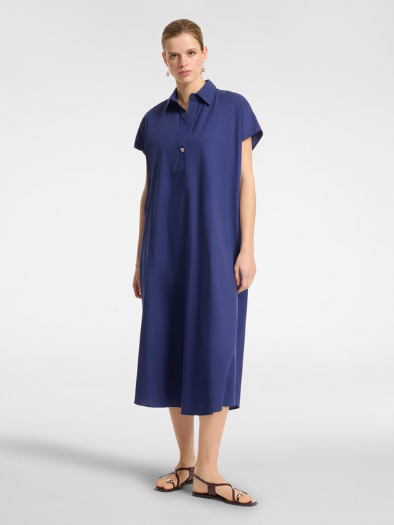 Robe mi-longue en popeline