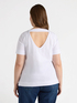 Printed and embroidered T-shirt image number 1