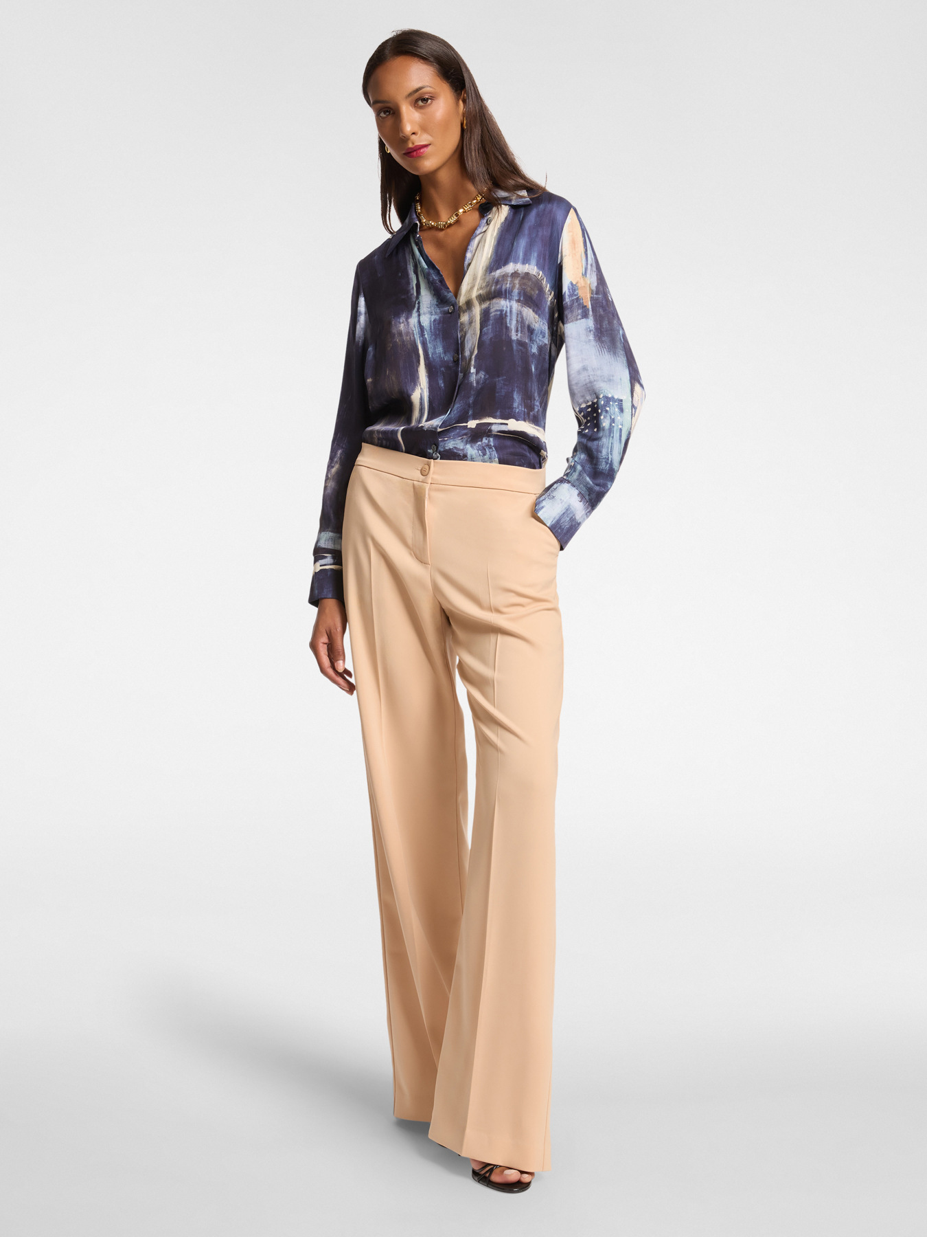 Camicia in viscosa stampata image number 0