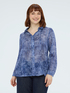 Camicia in creponne con stampa lettering image number 0