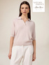 Lurex knit polo shirt image number 0