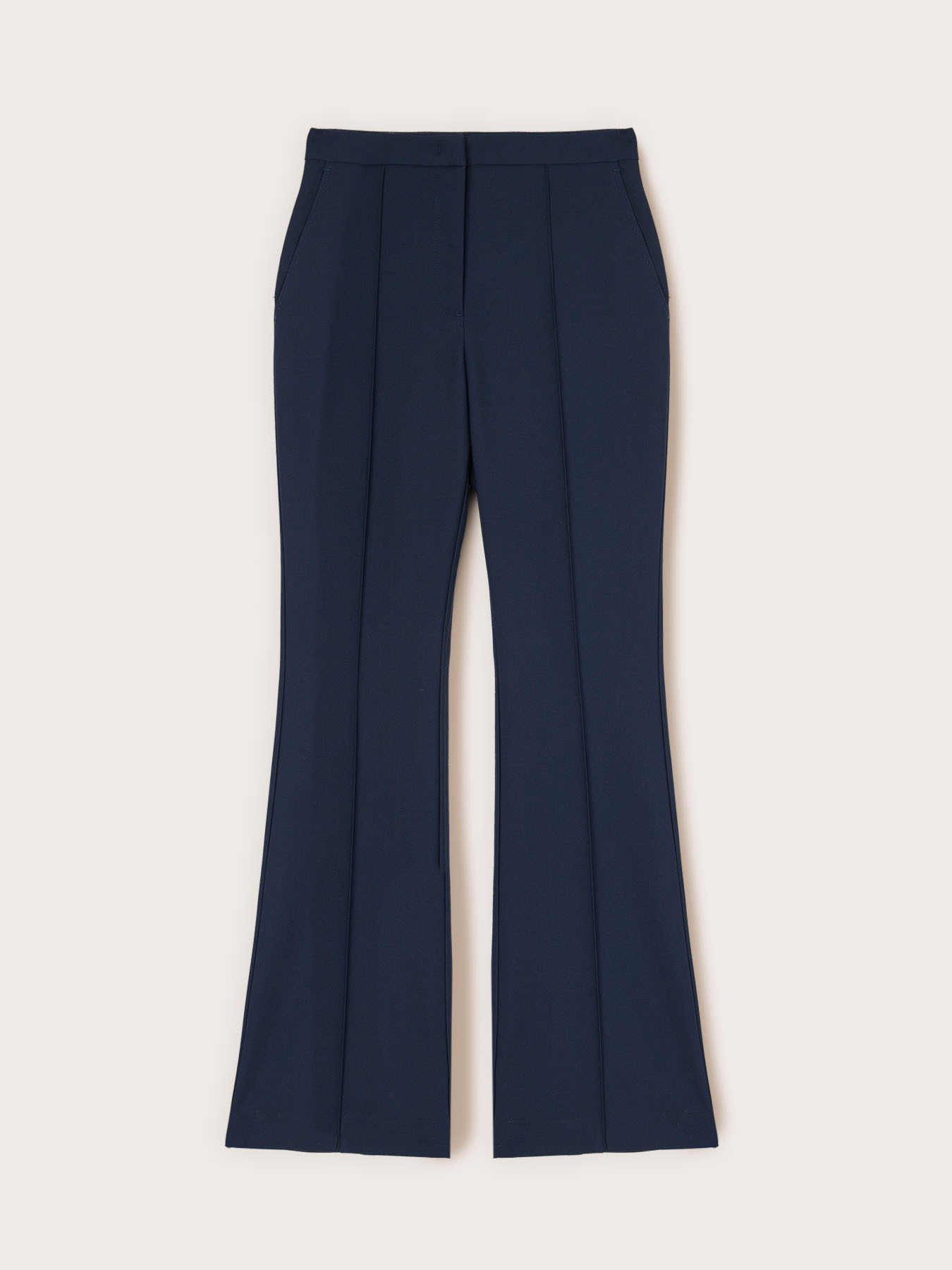 Pantaloni bootleg din poliviscoza image number 3