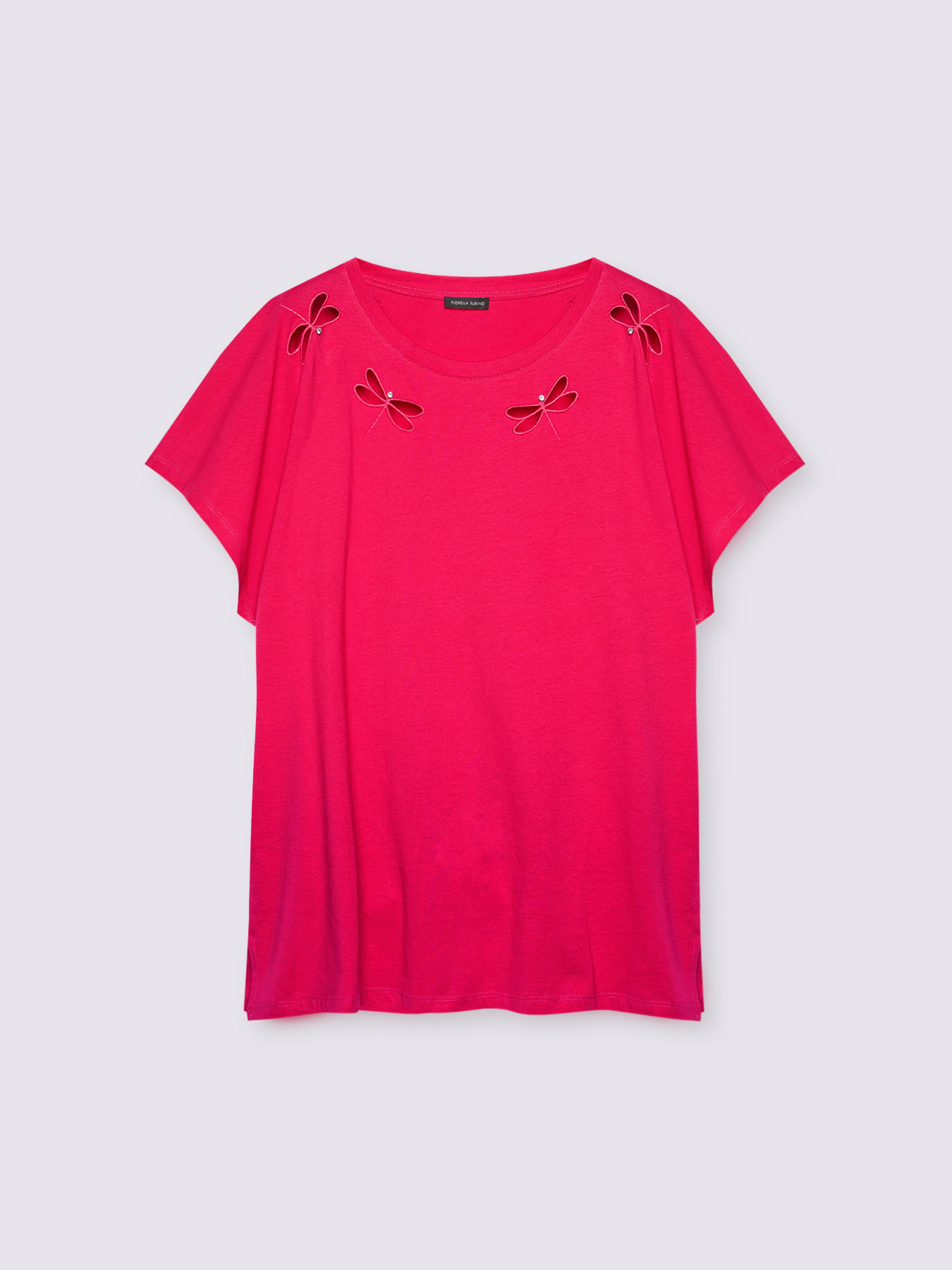 T-shirt with dragonfly detail image number 4