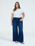 Jeans Wide Leg Waschung Blau image number 4