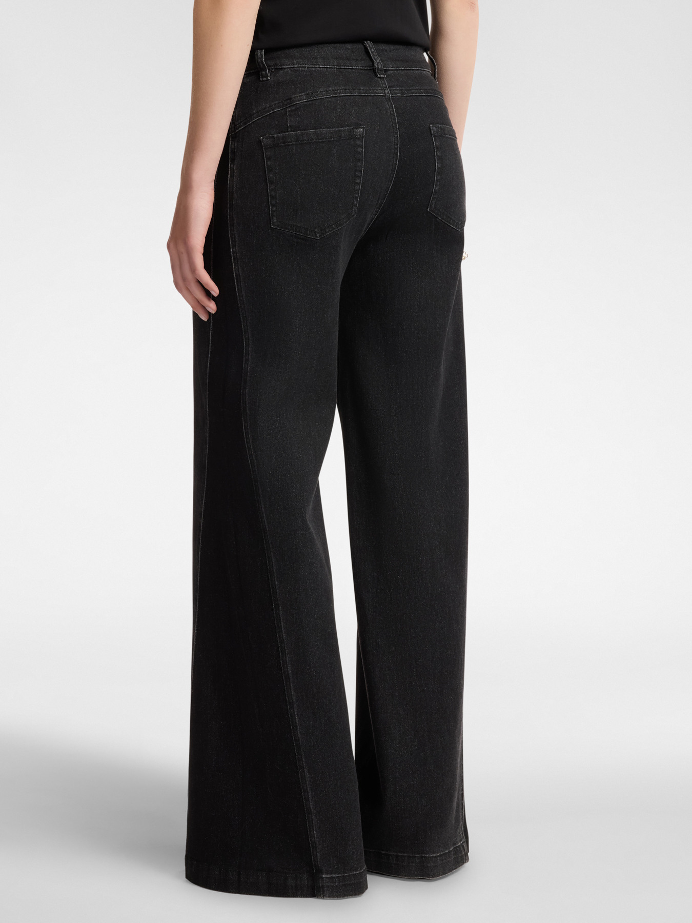 Flare jeans with side inserts image number 1