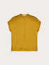 Blusa bimaterica con colletto alla coreana image number 4