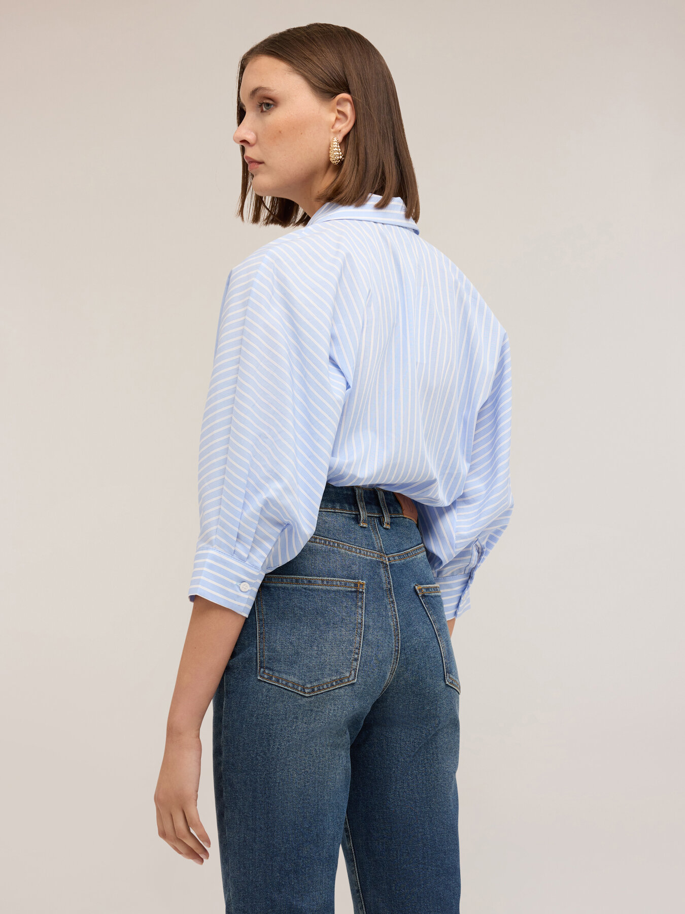 Camicia over a righe image number 1