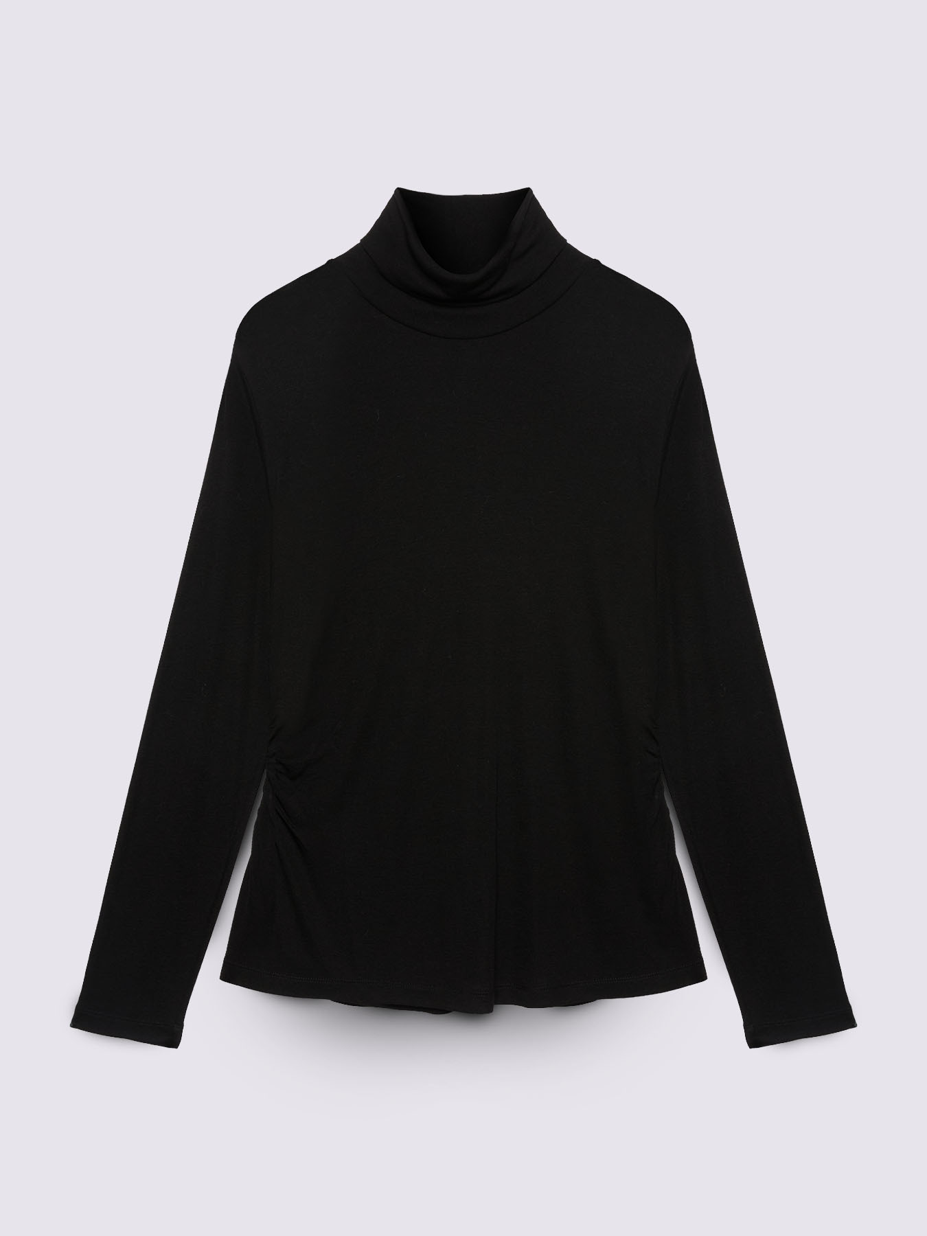 Wool blend jersey turtleneck t-shirt image number 4