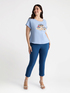 T-shirt avec impression d'été et strass image number 2