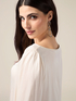 Blusa maniche lunghe in raso di viscosa image number 2