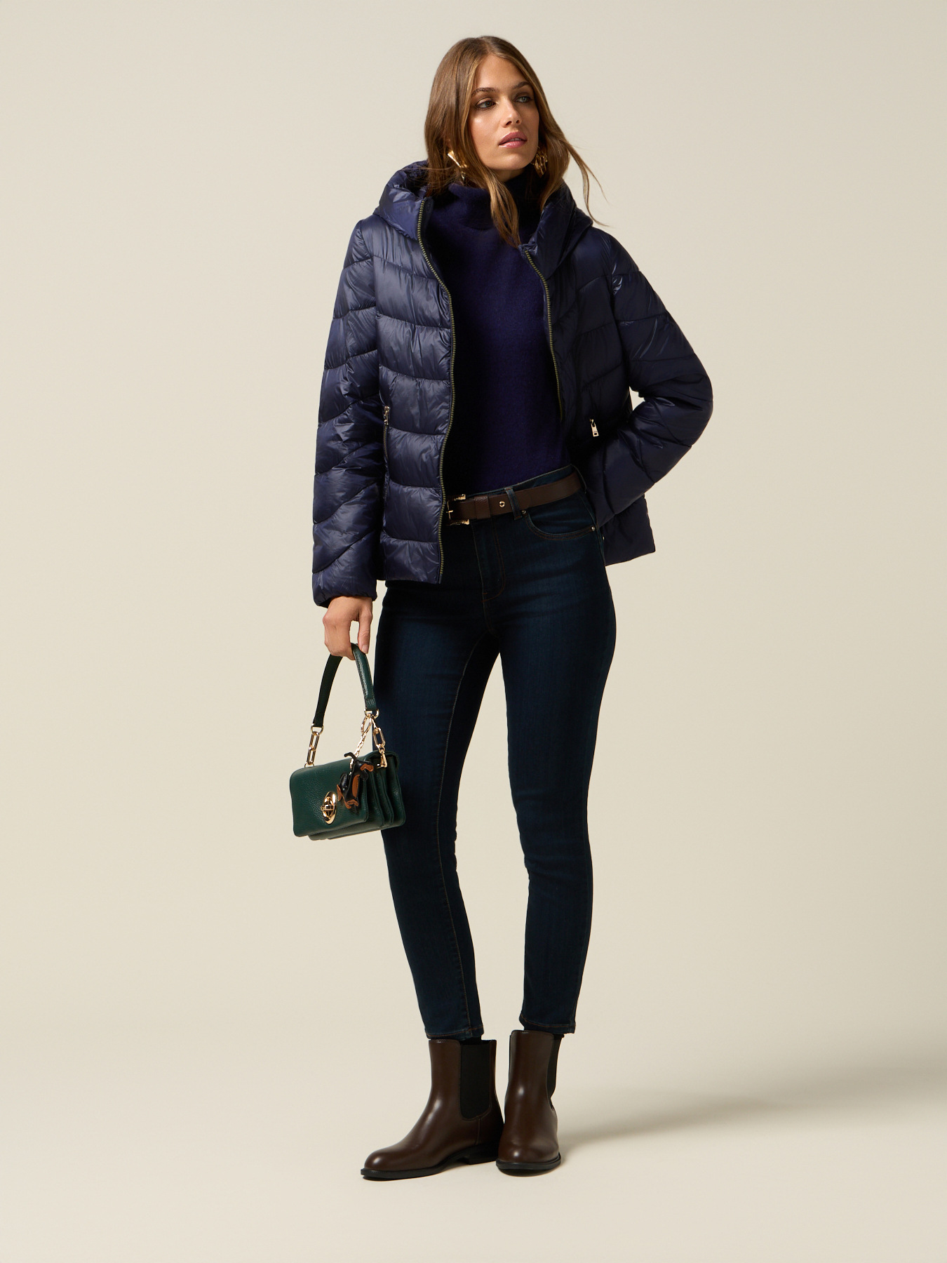 Jeans skinny in denim con dettaglio fibbia image number 0