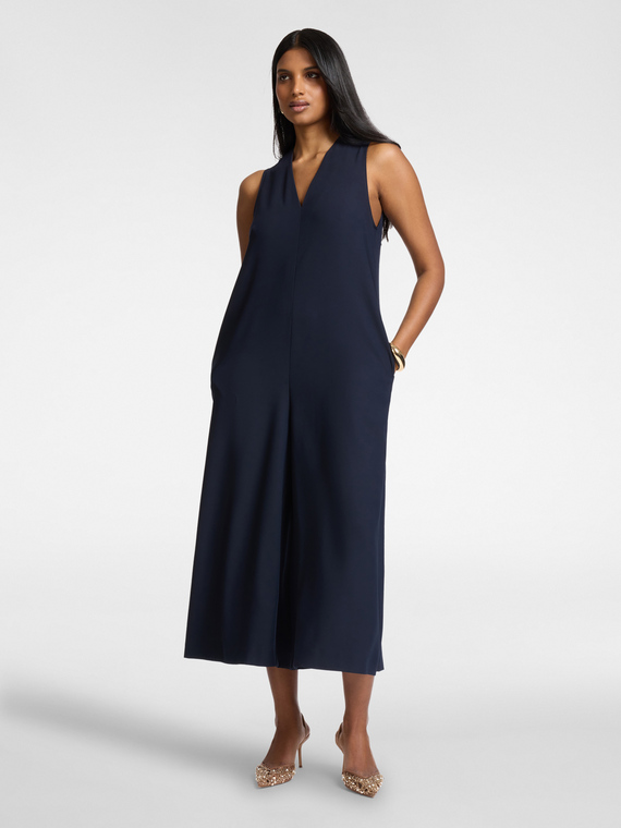 Palazzo jumpsuit in cr&ecirc;pe envers satin