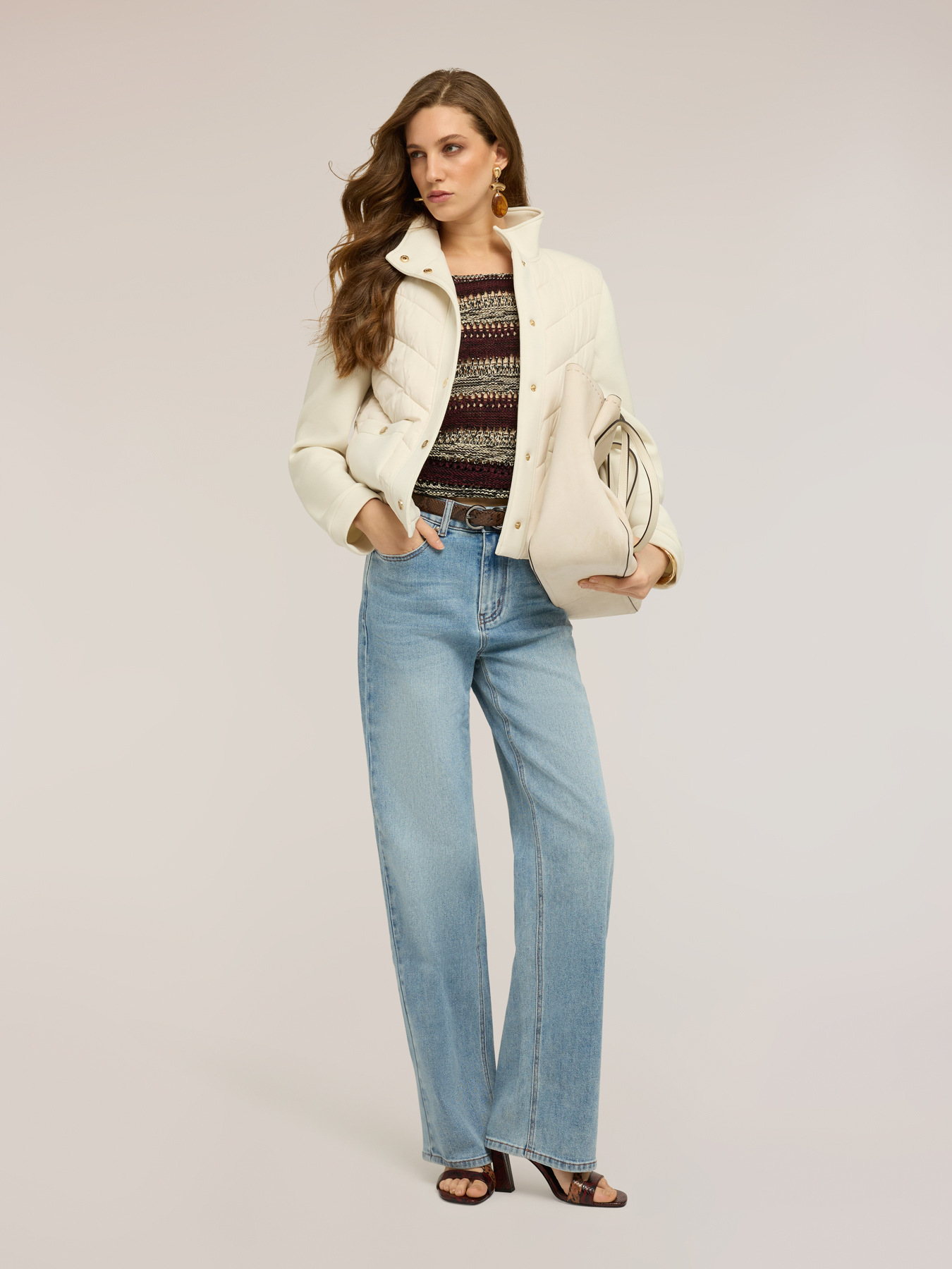 Two-tone puffer jacket image number 0