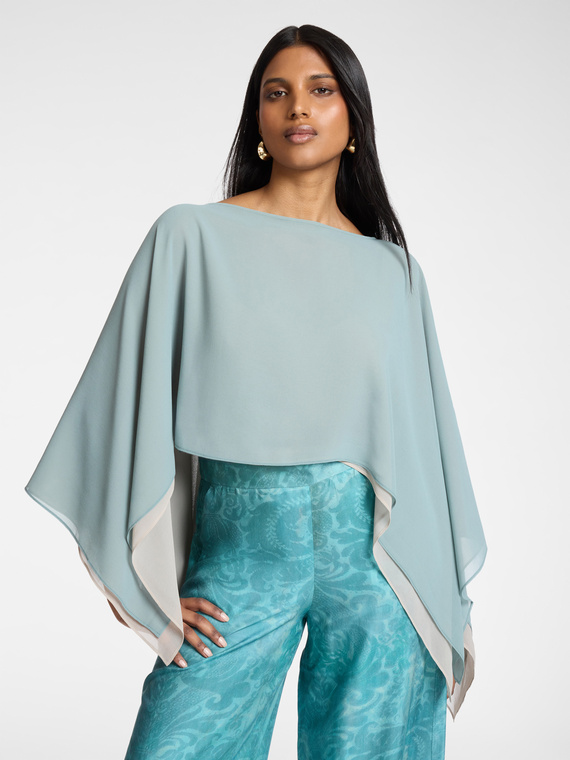 Mantella doppia in georgette