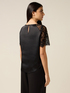 Blusa in raso con parti in pizzo image number 1