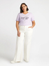 T-shirt con stampa fiore e scritta image number 3