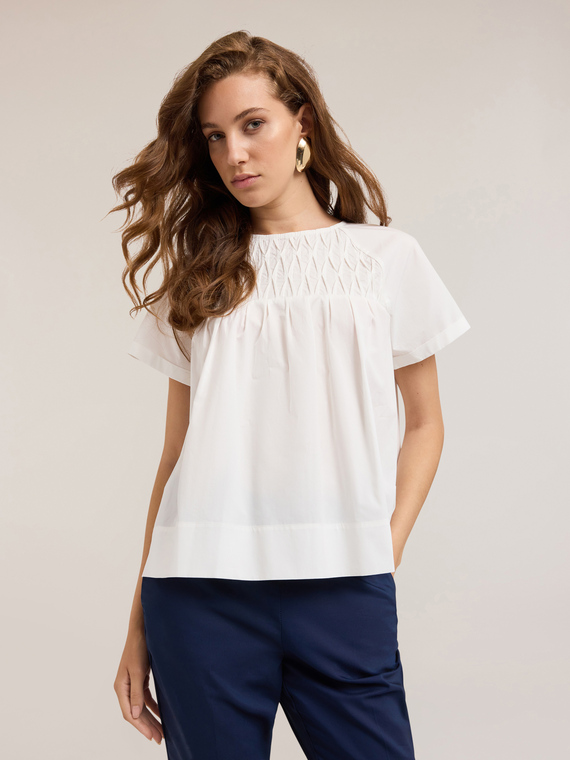 Poplin crafted blouse