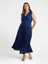 Plissee-Kleid mit V-Ausschnitt image number 0
