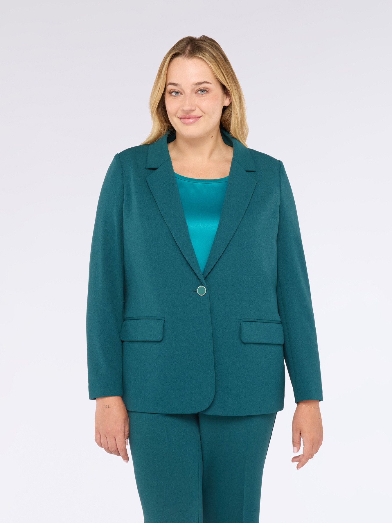 Relaxed-fit blazer in stretch fabric image number 1