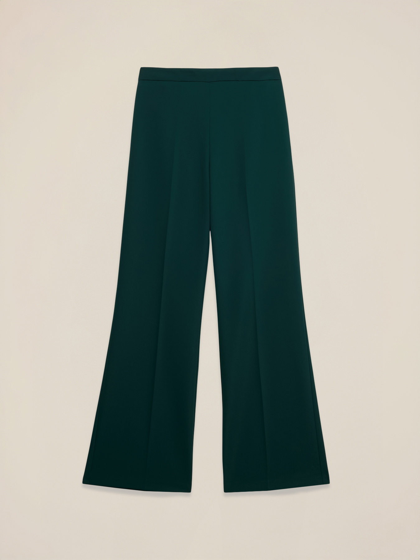 Wide-leg palazzo pants in crepe fabric image number 4