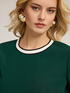 Blouse with contrasting edges image number 2