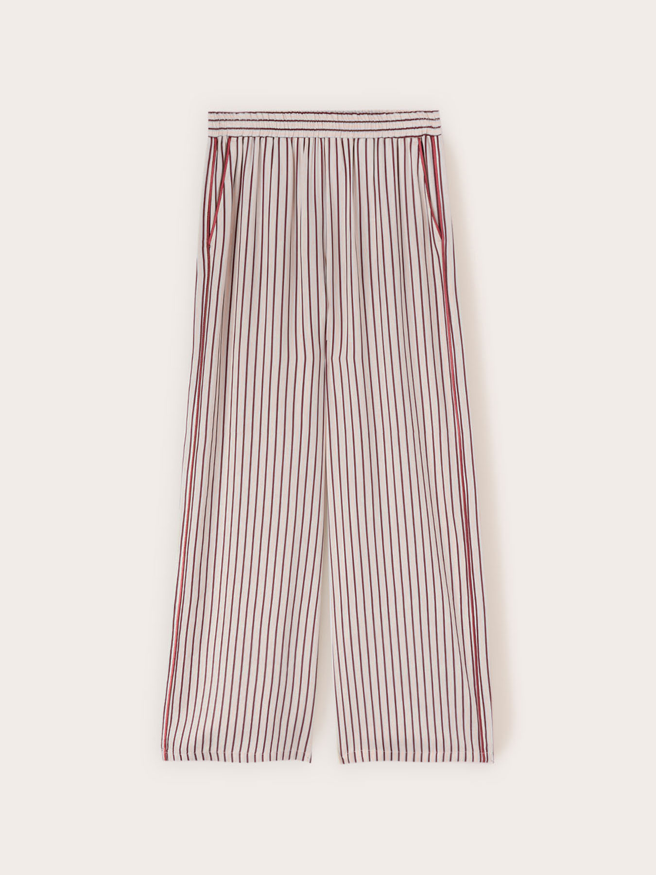 Pantalon palazzo en twill de viscose image number 4