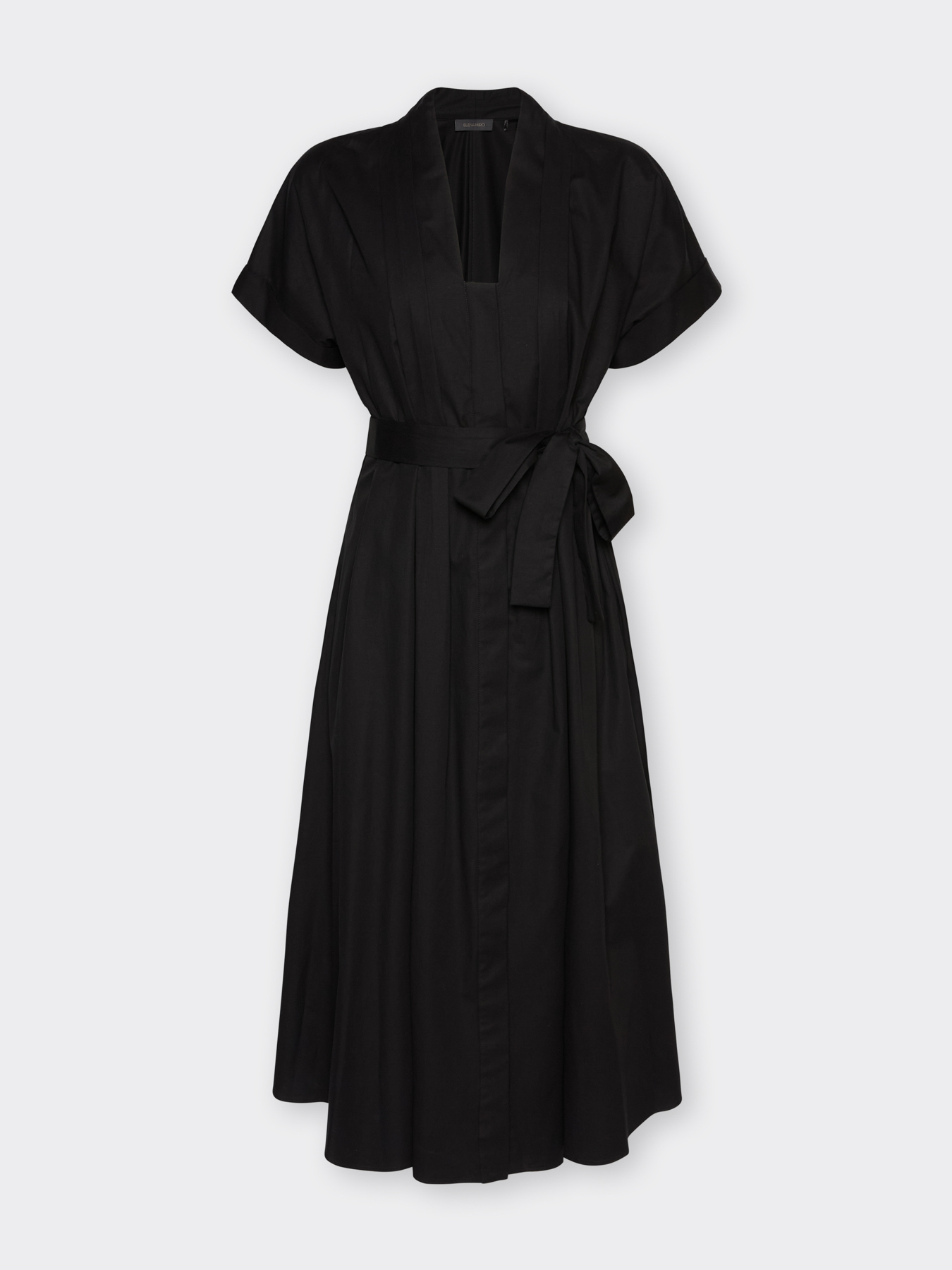 Flare dress with belt image number 4