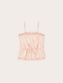 Top de raso jacquard con encaje image number 4