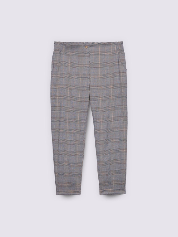 Balloon pants check print