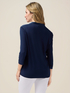 Two-material V-neck T-shirt image number 1