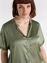 Short-sleeved satin shirt image number 1