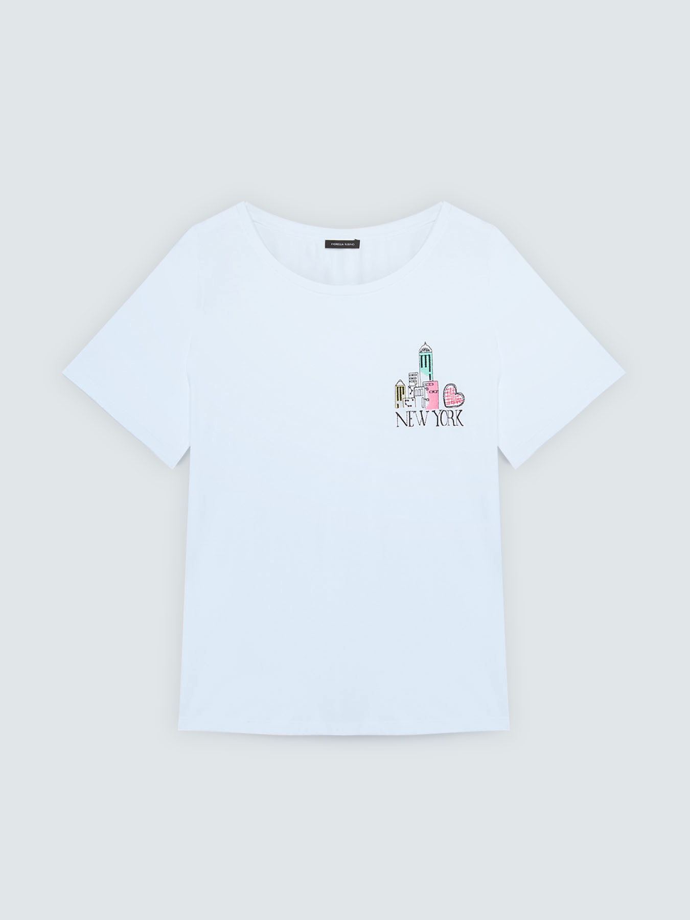 Jersey t-shirt with New York embroidery image number 4