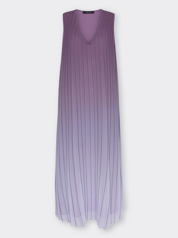Langes Plissee-Kleid